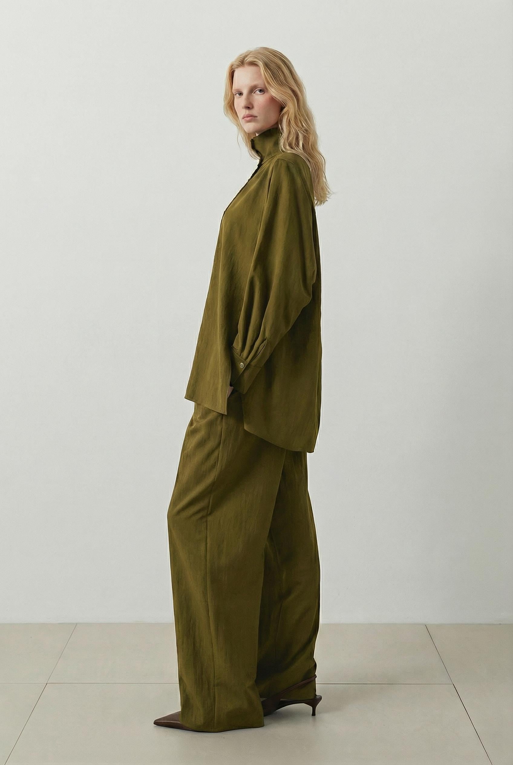 STELA  ÇITÇIT DETAYLI PANTOLON TAKIM YEŞİL