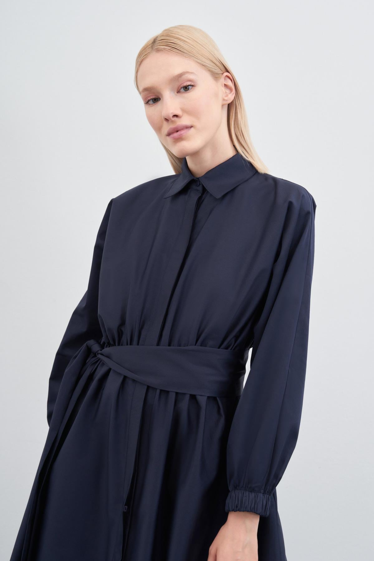 STİLA KOTON ELBİSE LACİVERT