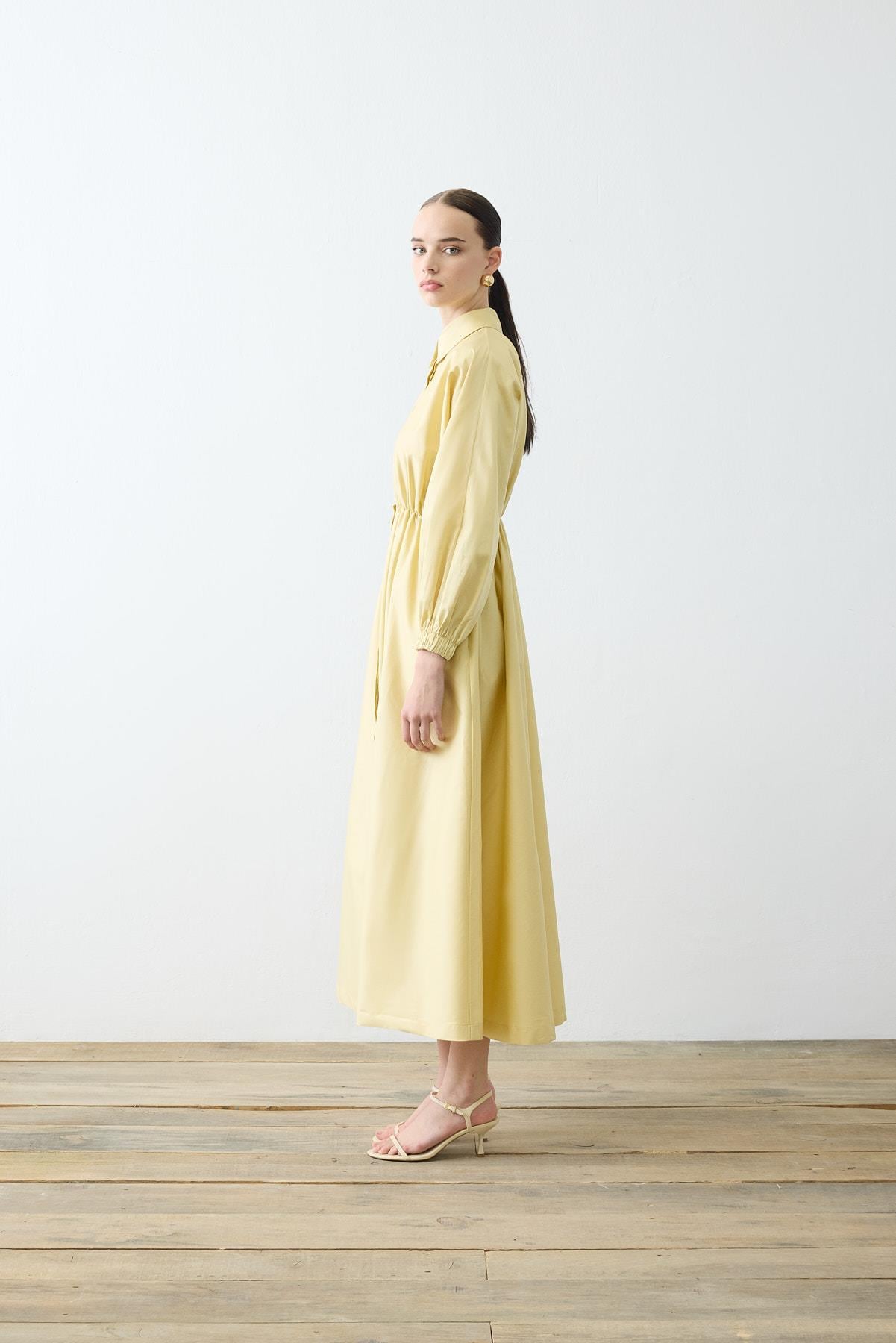 STİLA KOTON ELBİSE SARI