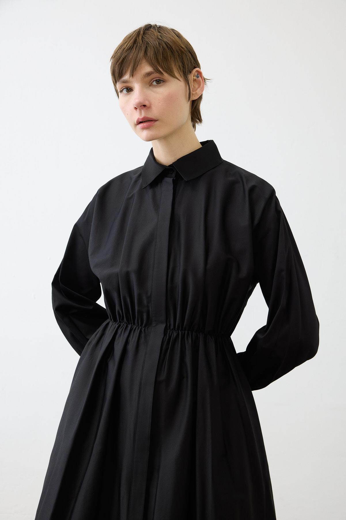 STİLA KOTON ELBİSE SİYAH