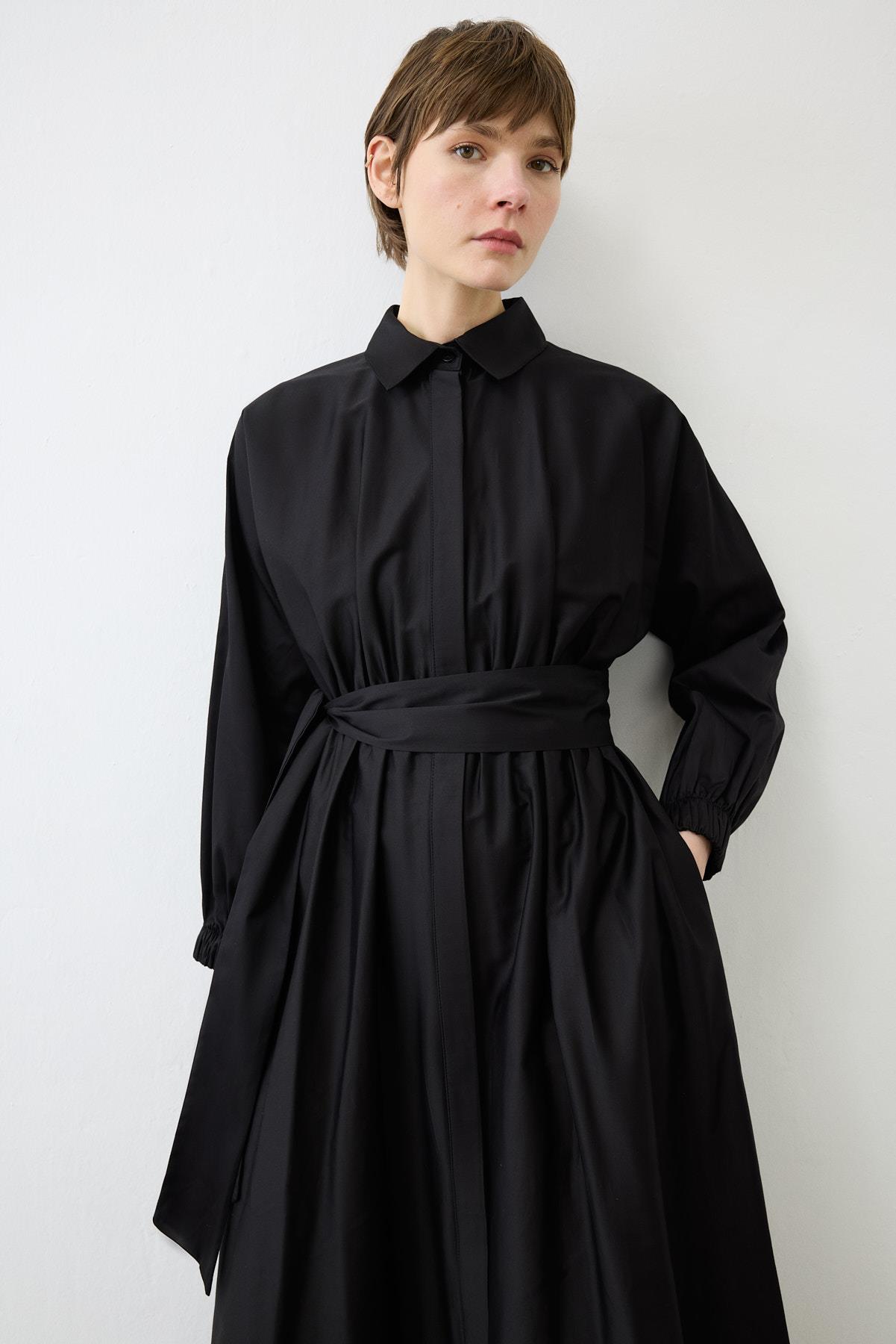 STİLA KOTON ELBİSE SİYAH