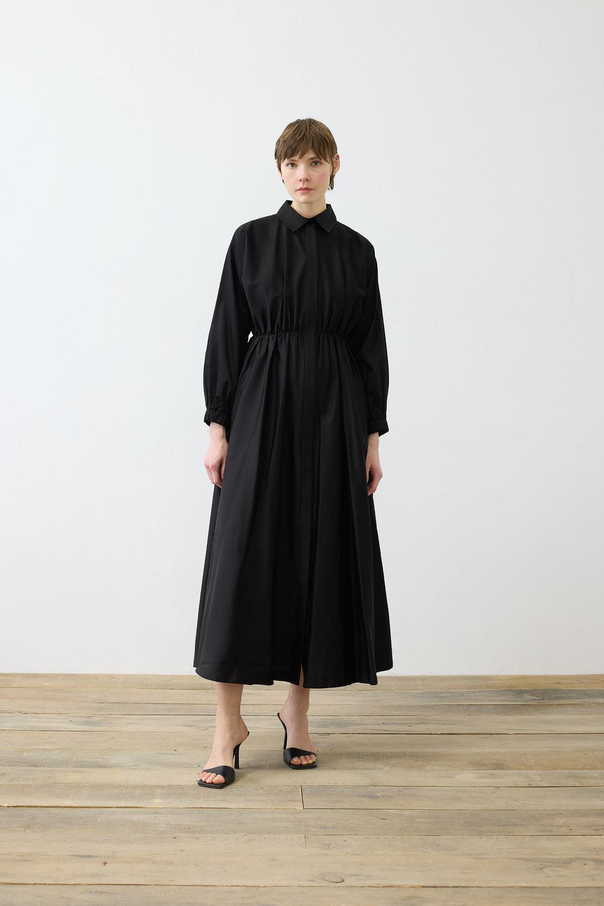 STİLA KOTON ELBİSE SİYAH