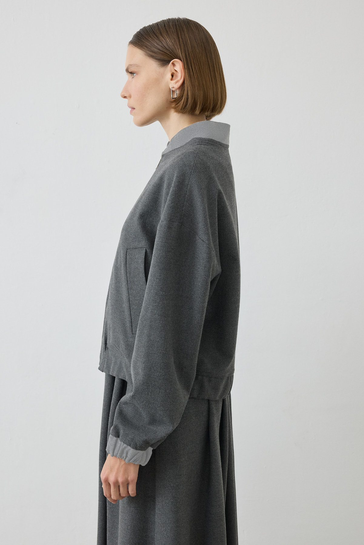 VALLE BOMBER JACKET DRESS SET ANTHRACITE