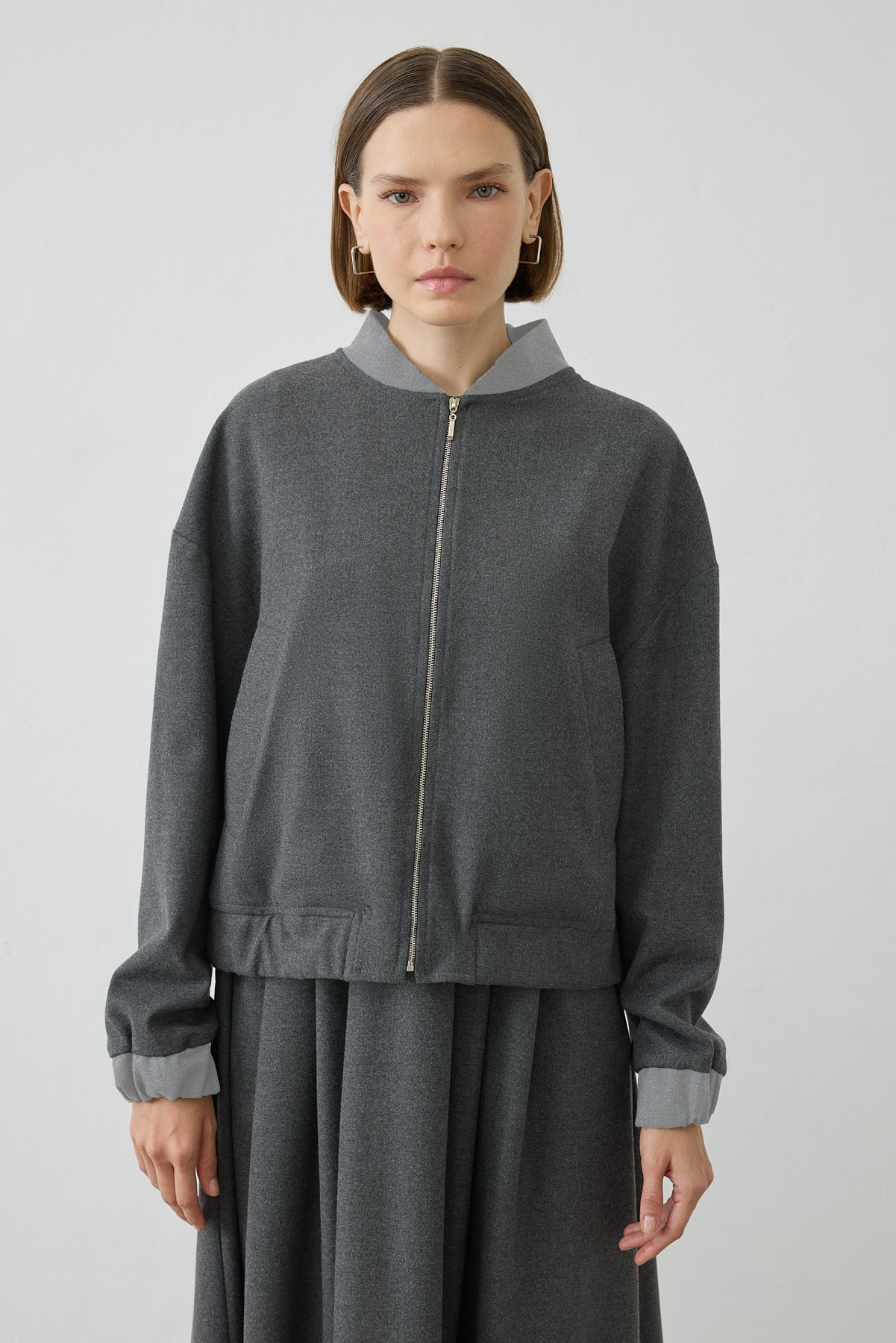 VALLE BOMBER JACKET DRESS SET ANTHRACITE