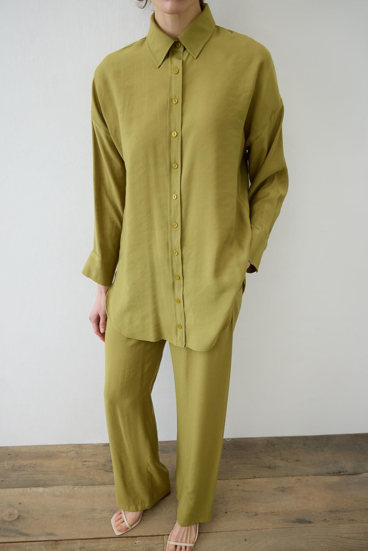 VERA PANTS SET OLIVE GREEN