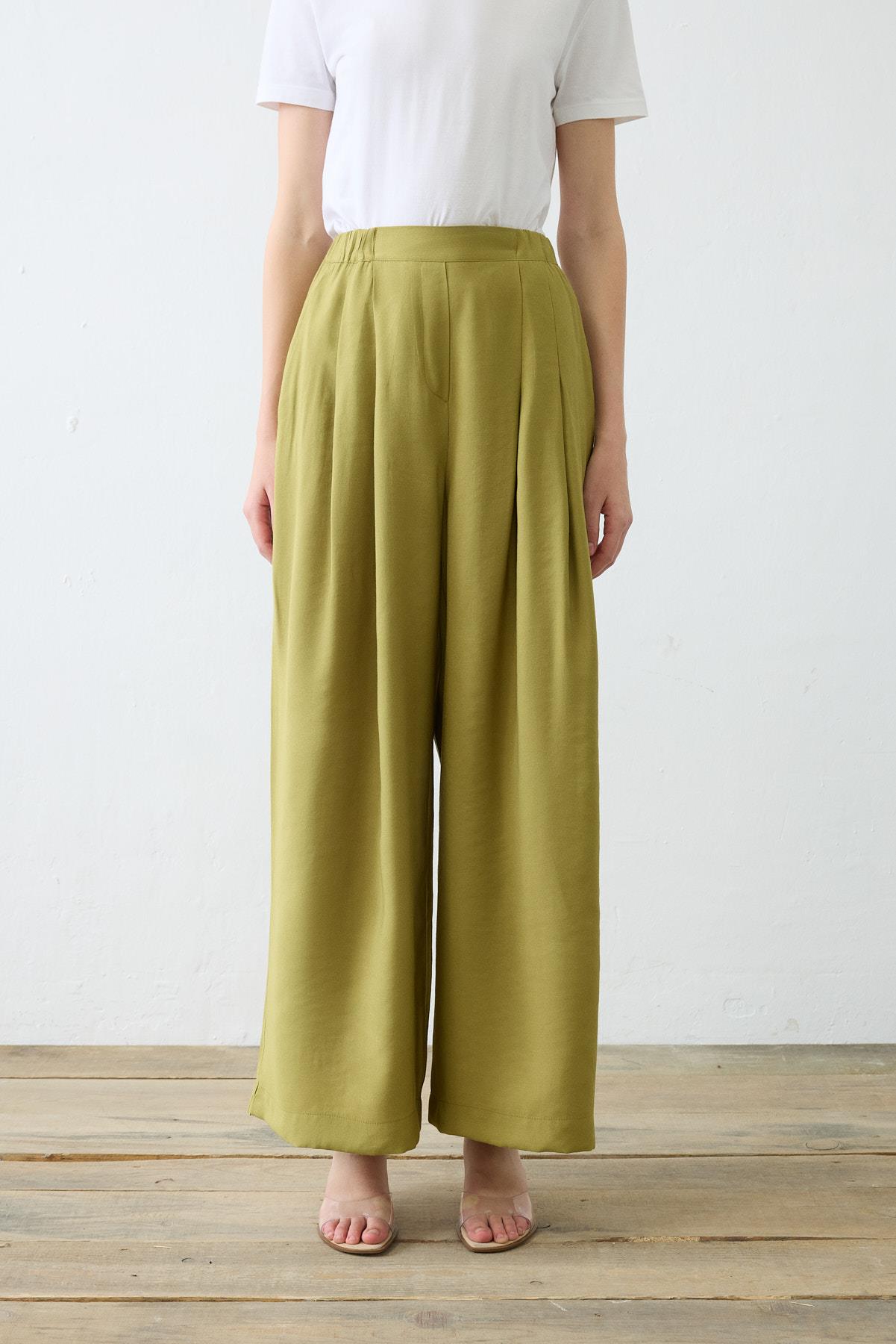 VERA VISCOSE LONG SHIRT PANTS SET GREEN