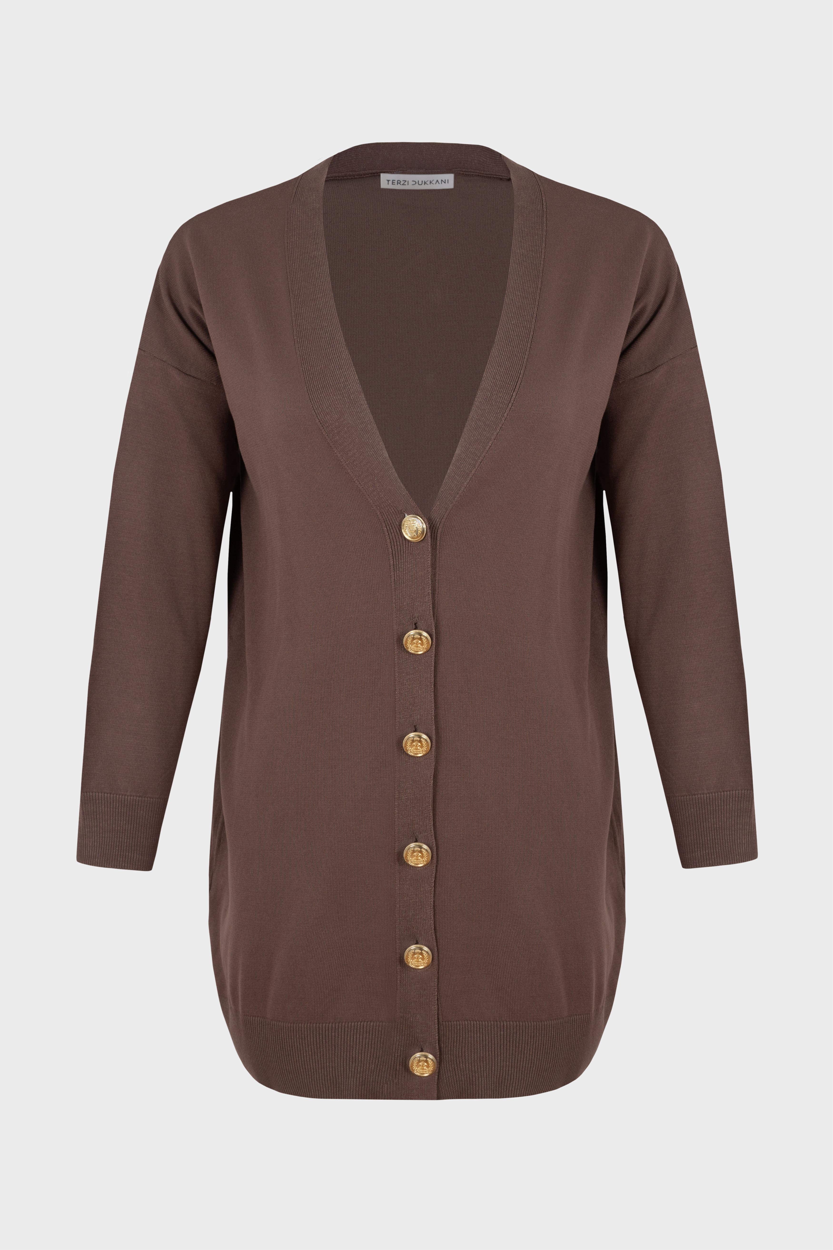 VOLETA MERSERİZE VISKON TRIKO KOLEJ HIRKA KAHVE