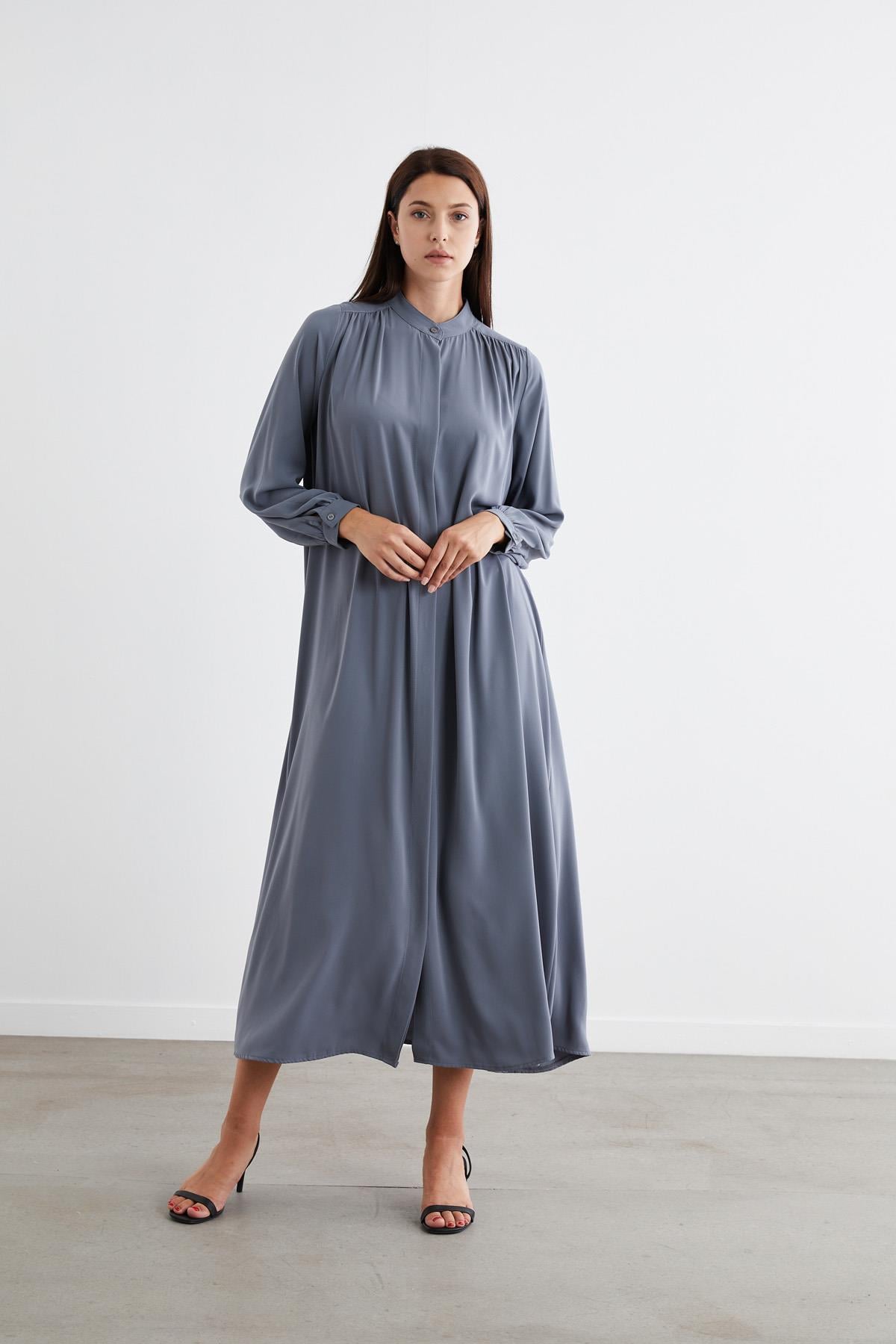 YAZ ELBİSE ANTRASİT