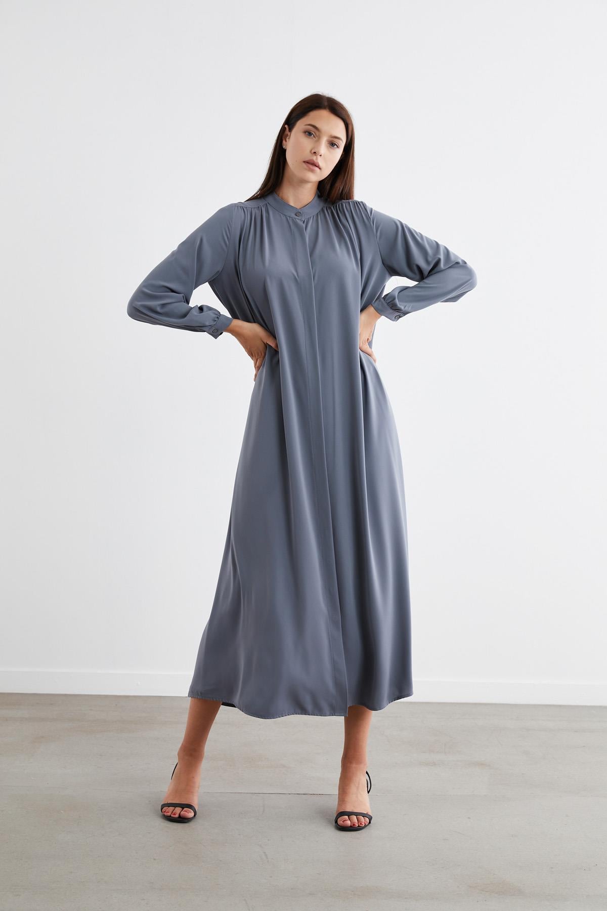 YAZ ELBİSE ANTRASİT