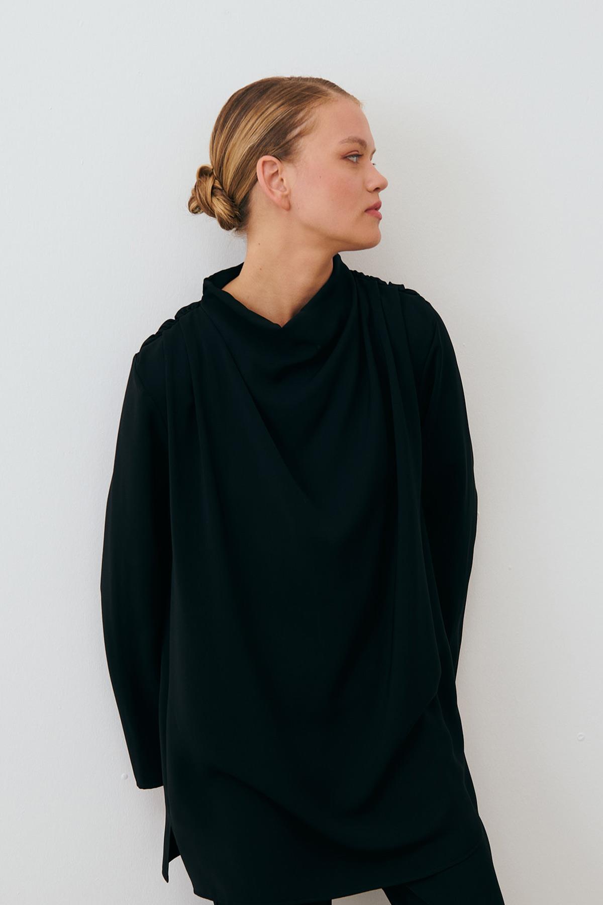 ZARIF CREPE PANTS SET BLACK