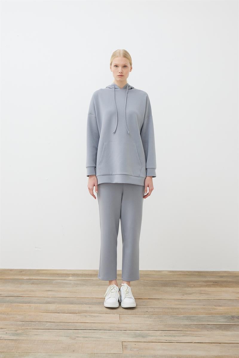 ACTIVE MODAL HODDIE PANTOLONLU TAKIM GRİ