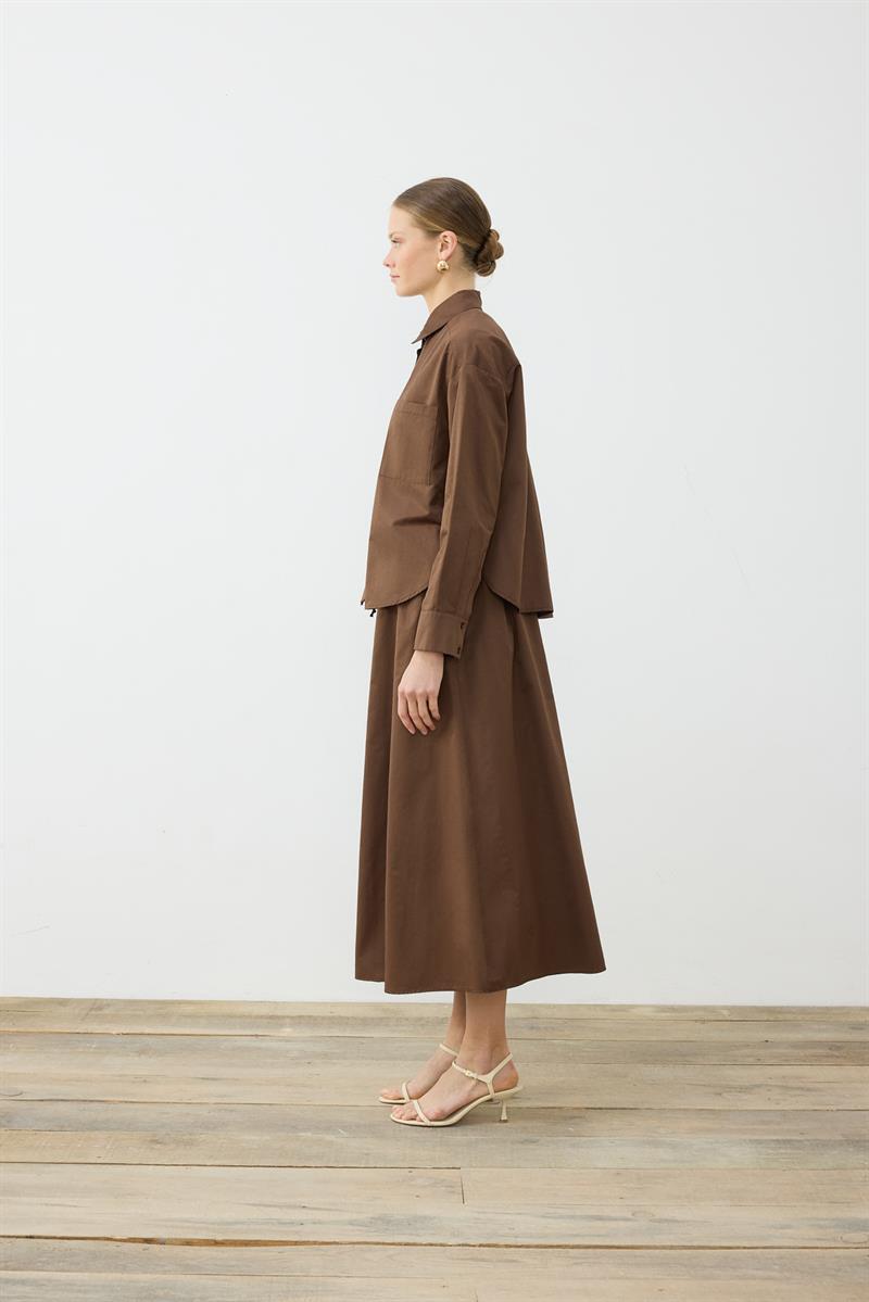 ADEN OVAL SHIRT BROWN