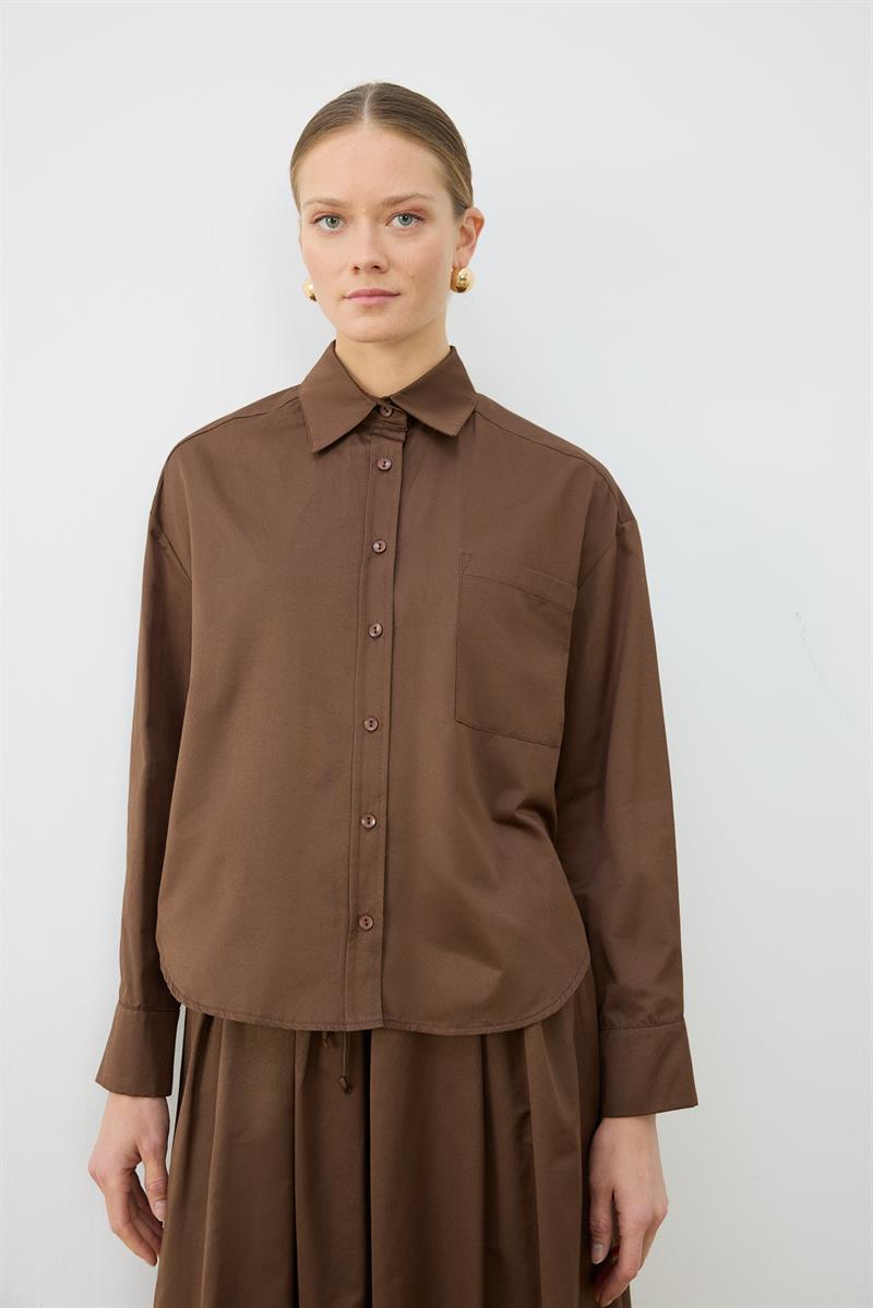 ADEN OVAL SHIRT BROWN