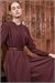 AMARA CREPE KAPAK DETAIL DRESS BURGUNDY