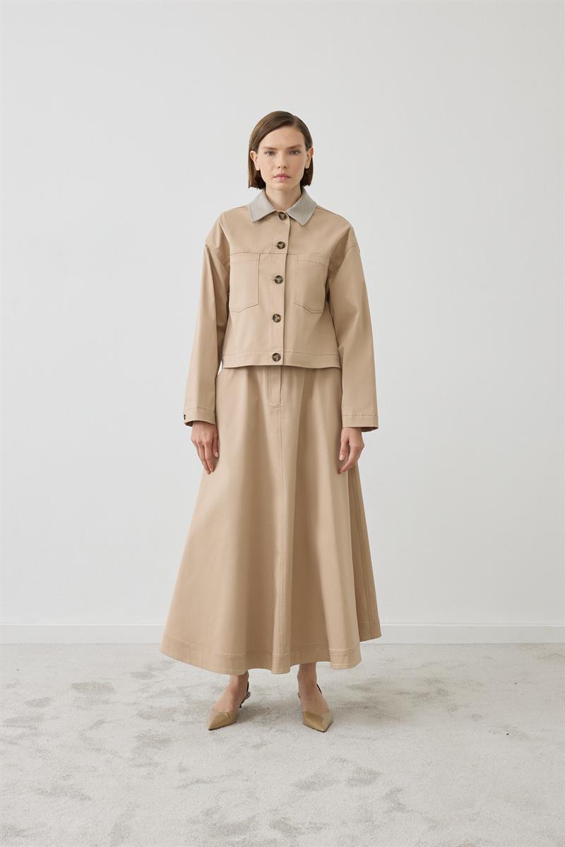 ARYA ETEKLİ TAKIM BEJ