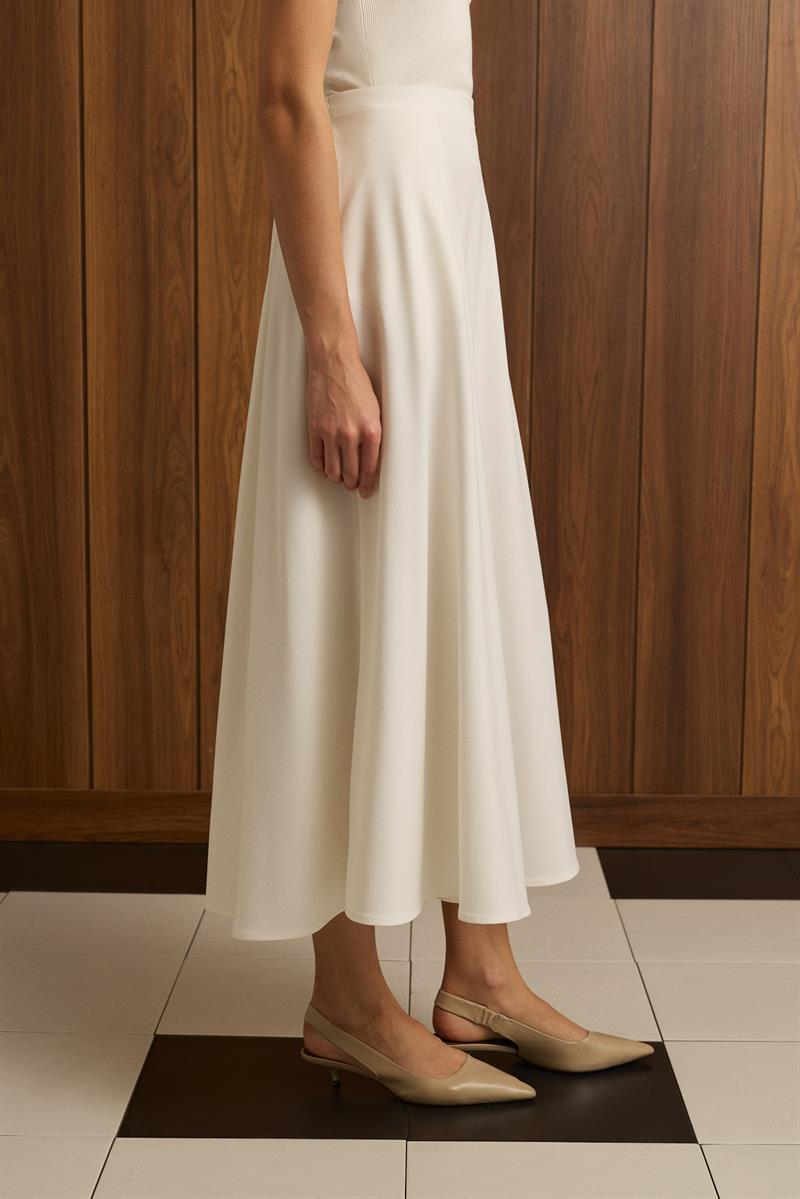 BLAKE VİSKON KLOŞ ETEK EKRU