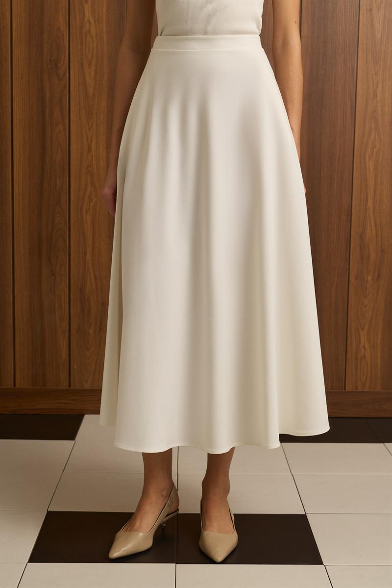 BLAKE VİSKON KLOŞ ETEK EKRU