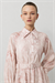 BLUME DESENLİ LYOCELL ELBİSE PEMBE