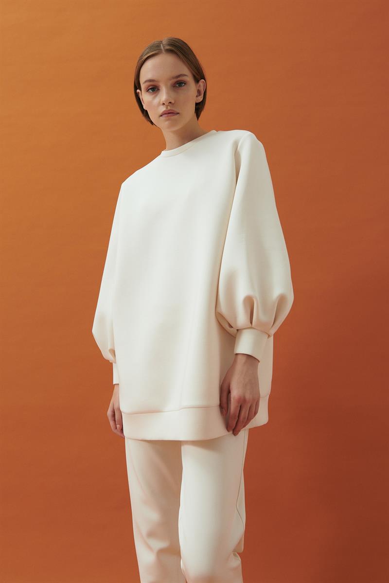 CAROL SCUBA PUF TUNİK VANİLYA