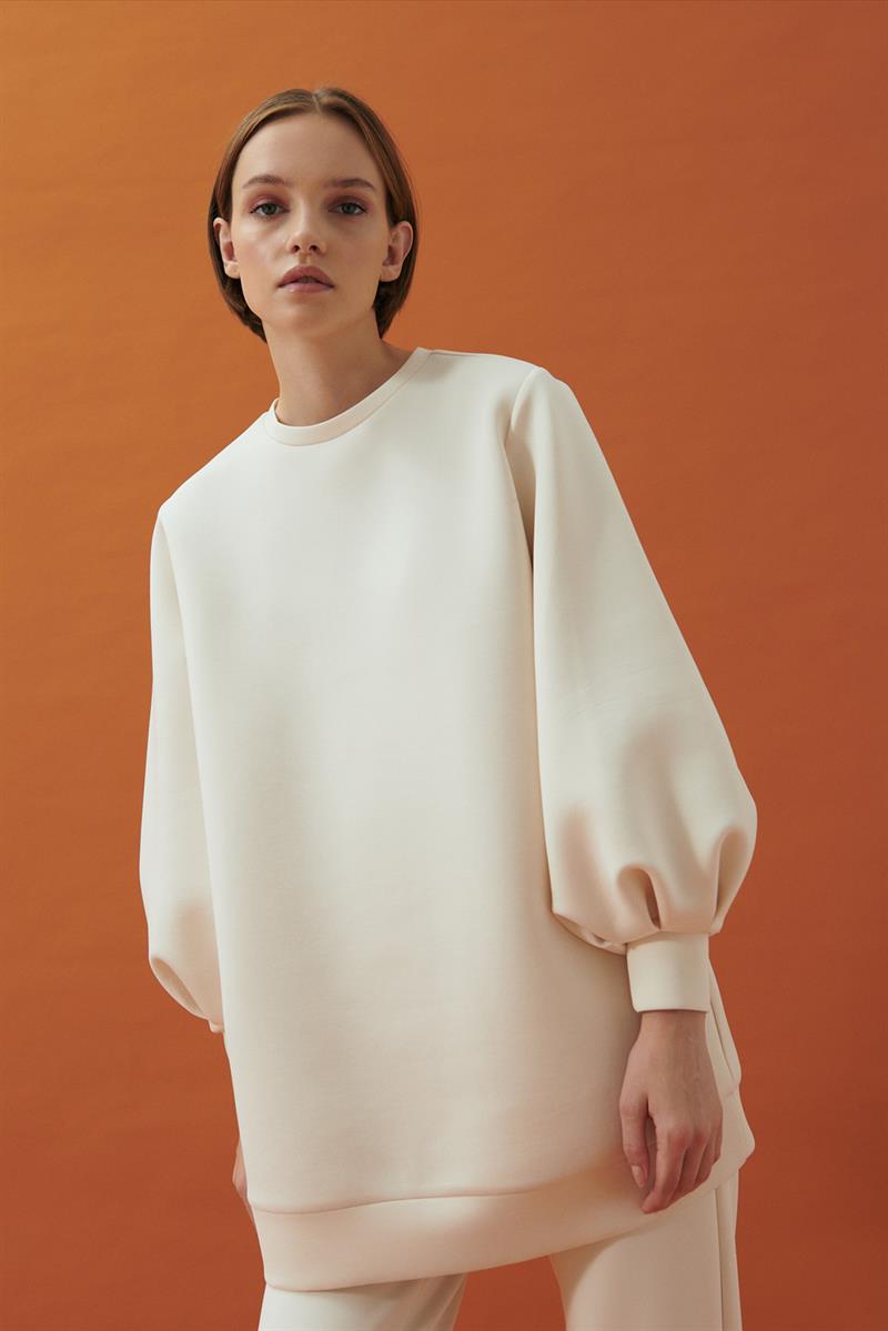 CAROL SCUBA PUF TUNİK VANİLYA