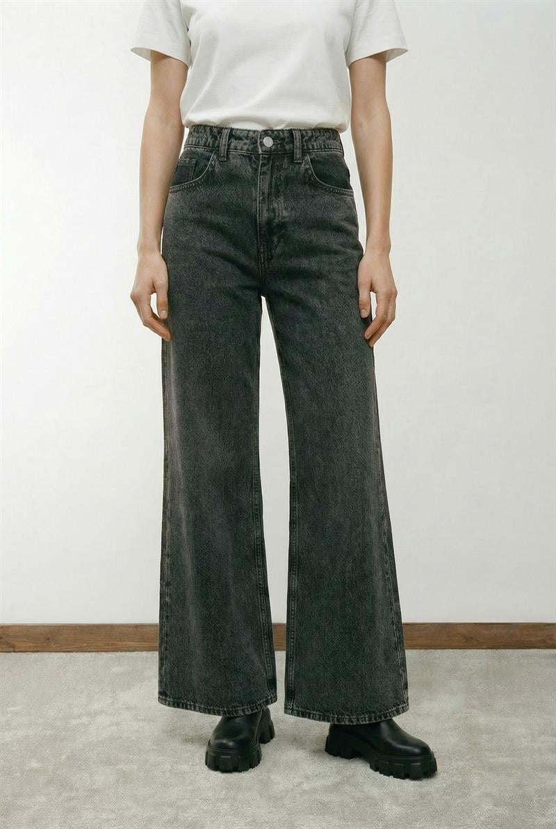 CLARA BOL FORM DENİM PANTOLON ANTRASİT