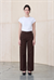 CLARA LOOSE FIT DENIM PANTS BROWN