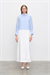 COLOR %100 LINEN CROPPED SHIRT BABY BLUE