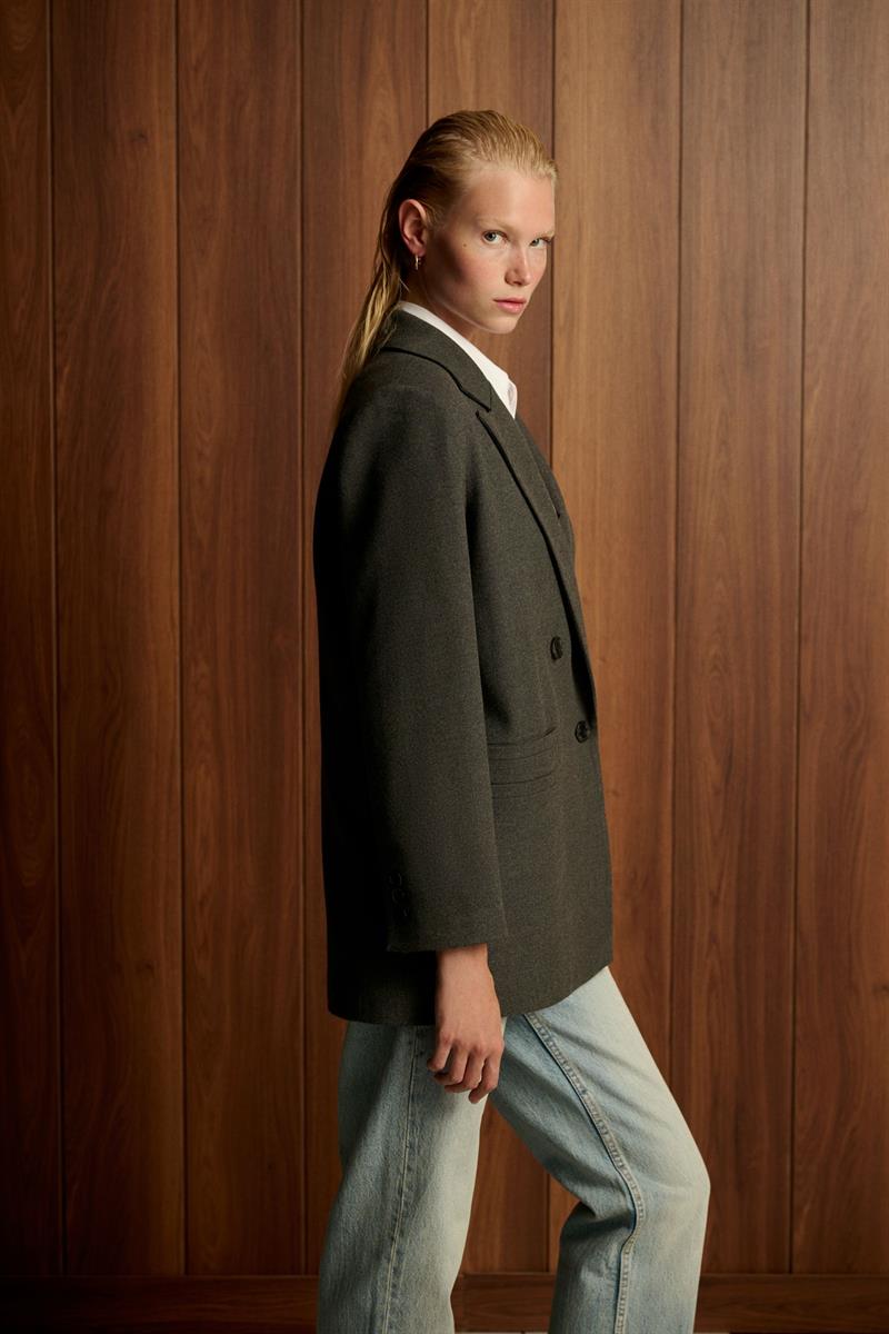 DAPHNE DOKULU BLAZER CEKET ANTRASİT