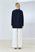 DAPHNE TWEED COLLEGE CARDIGAN NAVY BLUE