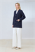 DAPHNE TWEED COLLEGE CARDIGAN NAVY BLUE