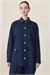 DERA VELVET COLLAR RAYON DENIM SET NAVY BLUE