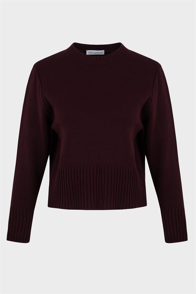 DORA PAMUK TRİKO KAZAK BORDO