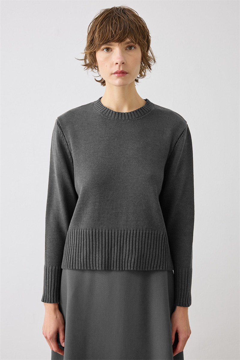 DORA PAMUK TRİKO KAZAK GRİMELANJ