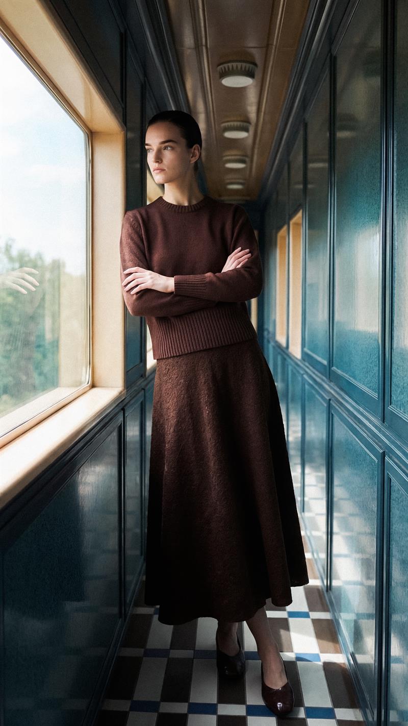 DORA PAMUK TRİKO KAZAK KAHVE