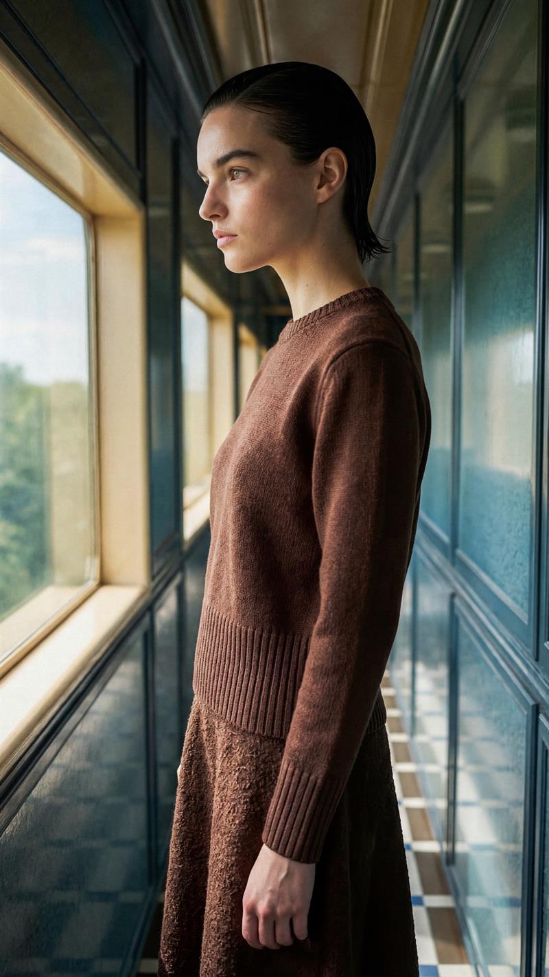 DORA PAMUK TRİKO KAZAK KAHVE