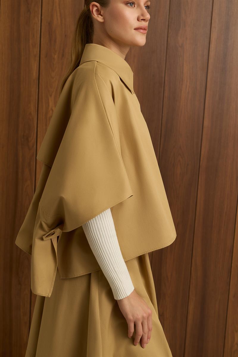 DORA PELERİN TRENÇKOT CAMEL