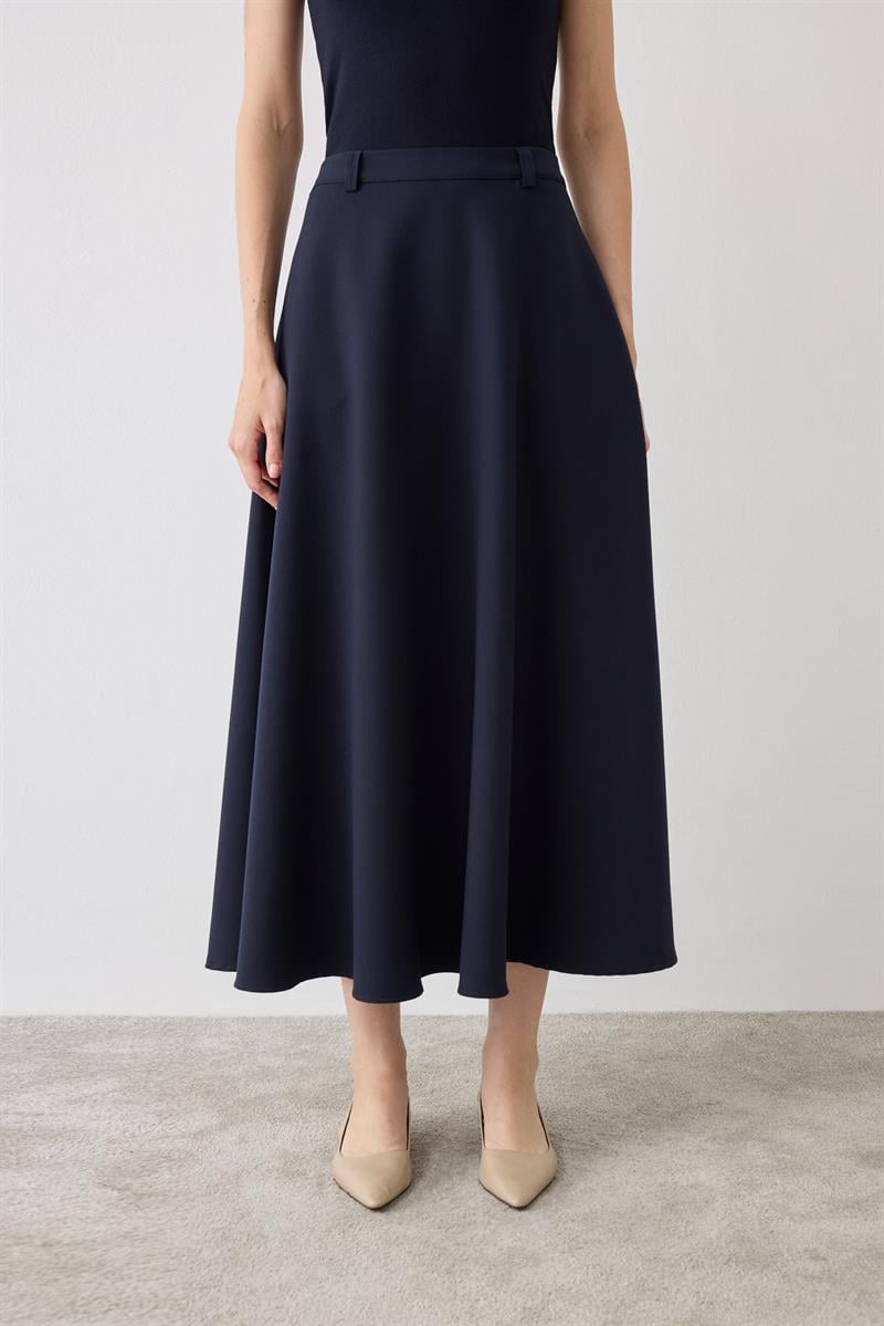 DORE FLARED SKIRT NAVY BLUE