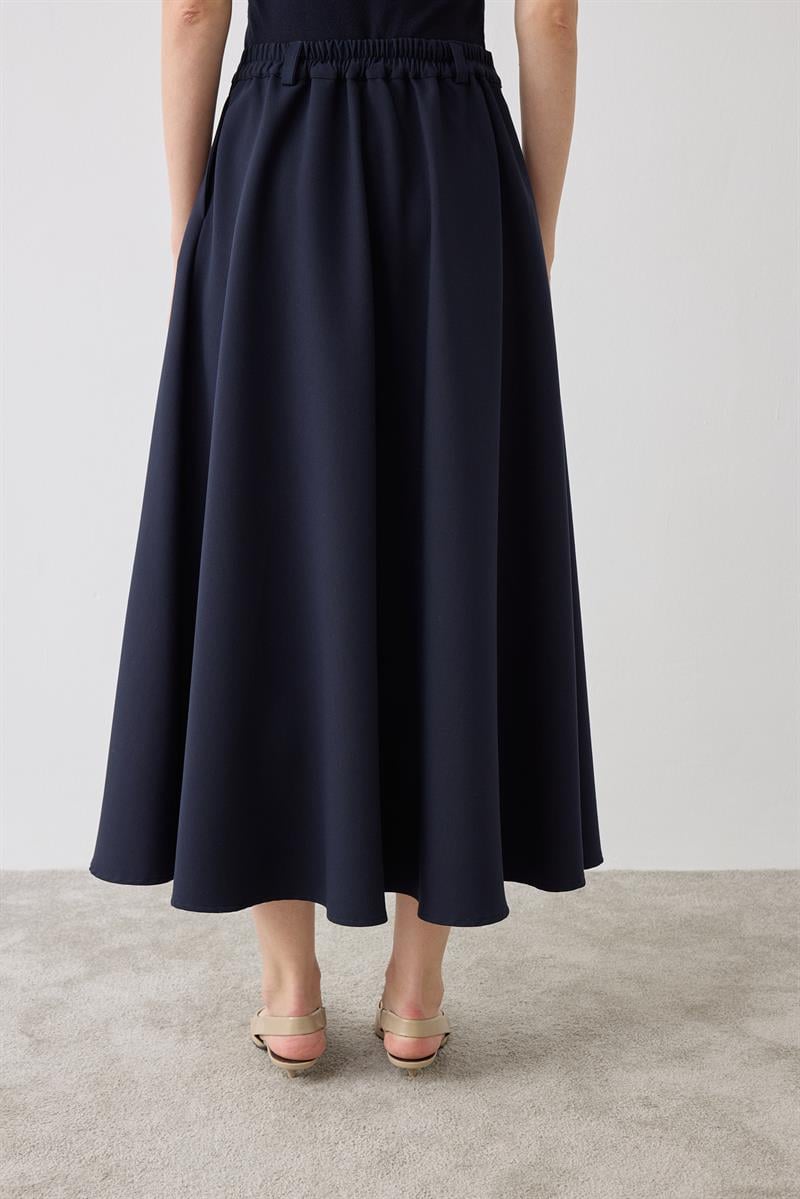 DORE FLARED SKIRT NAVY BLUE