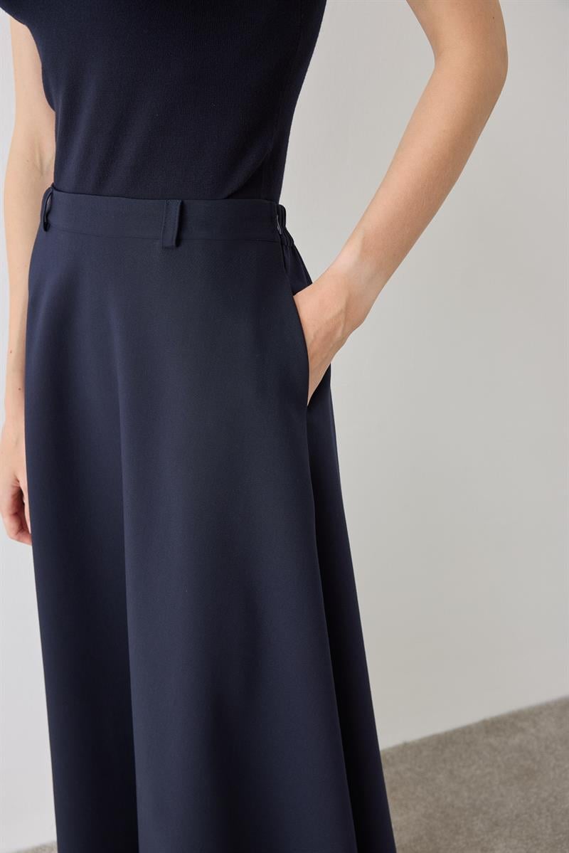 DORE FLARED SKIRT NAVY BLUE
