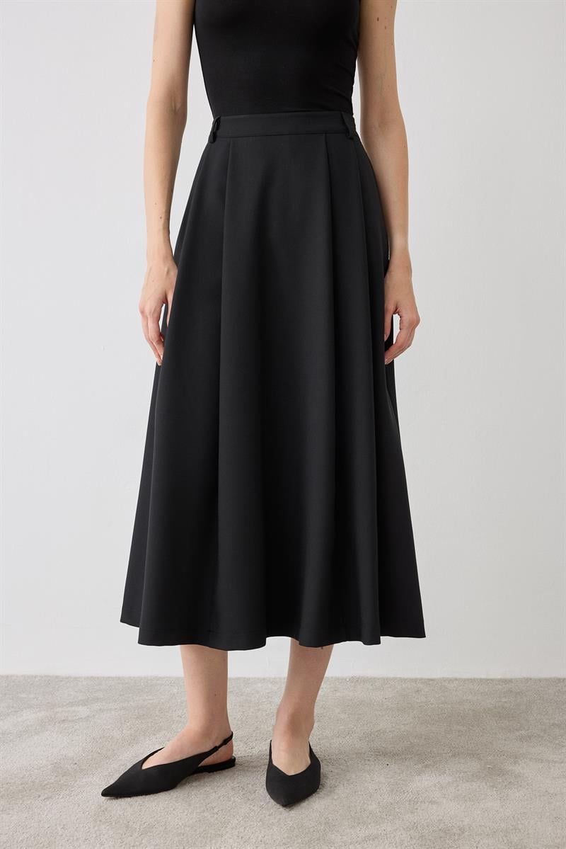 DORE PLEATED SKIRT BLACK