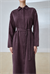 ELAN LYOCELL SHIRT DRESS BURGUNDY