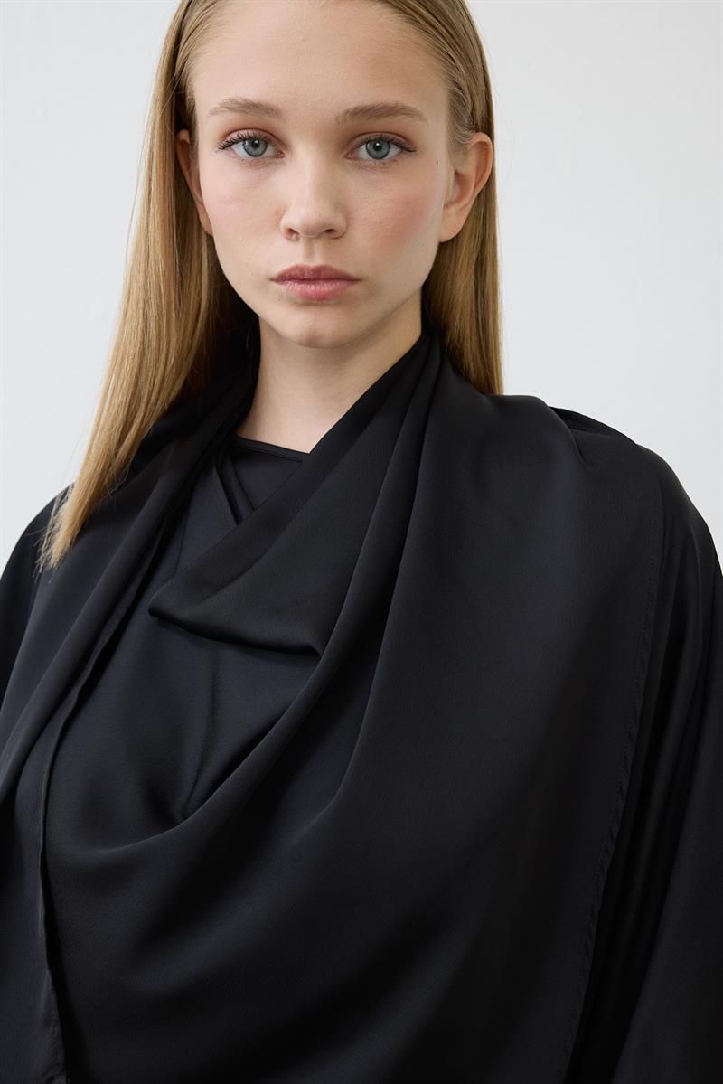 ELENA SATEN PANTOLONLU TAKIM SİYAH