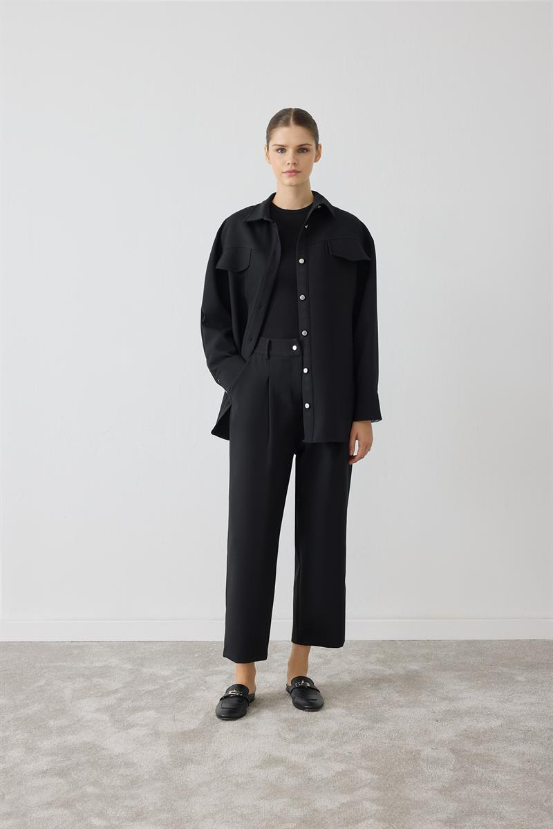 ELİNA SPOR GARNİ DETAY TAKIM SİYAH