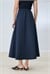 FLAM GABARDINE FLARED SKIRT NAVY BLUE