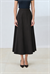FLAM GABARDINE FLARED SKIRT BLACK