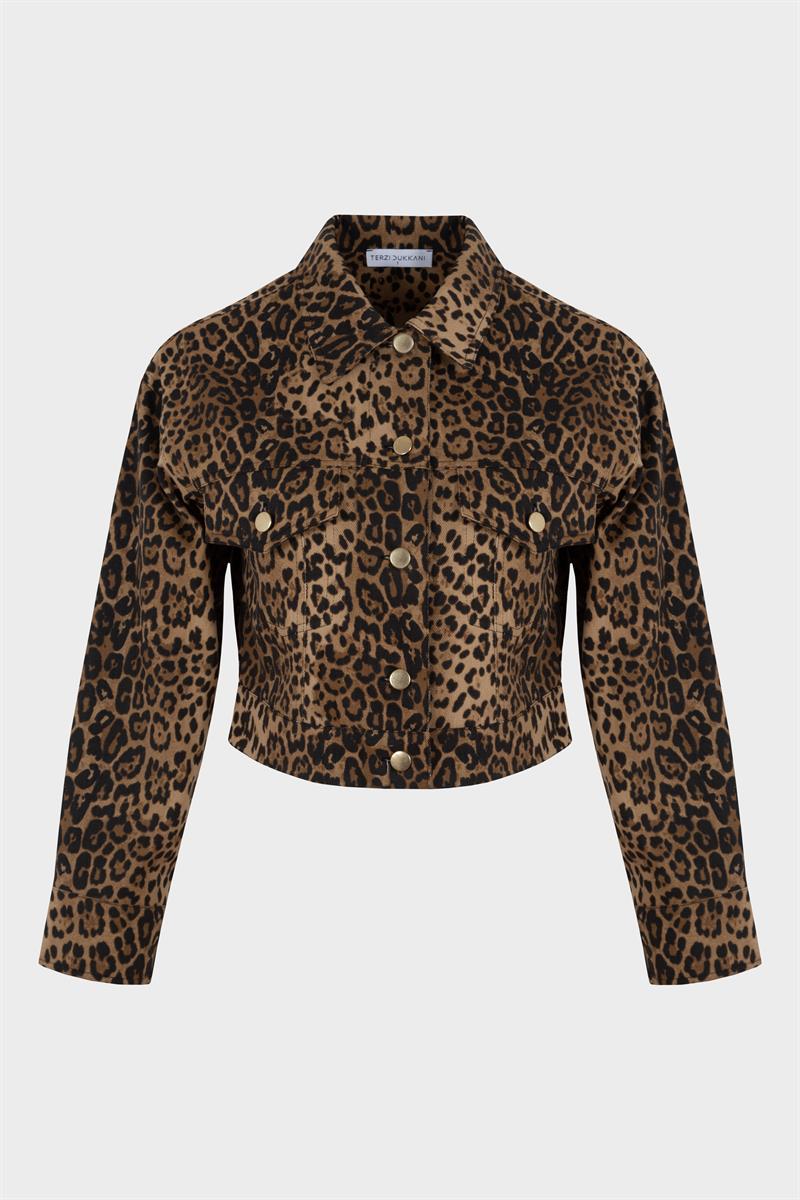 FLAM LEOPAR DESENLİ SPOR CEKET LEOPAR