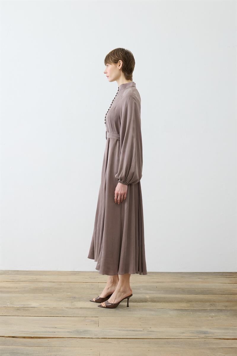 GLORIA HALF STRAPPED SHIRT DRESS ETOUPE