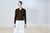 GOLD COTTON KNIT CARDIGAN BROWN