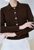 GOLD COTTON KNIT CARDIGAN BROWN
