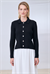GOLD COTTON KNIT CARDIGAN BLACK